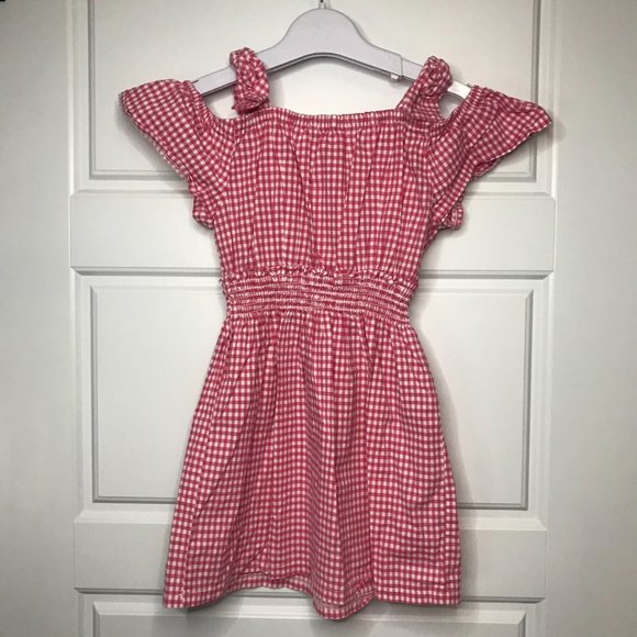Flapdoodles Gingham Dragonfly Embroidered Dress Pink Cotton Sequin Girls Size 5 - Picture 3 of 9